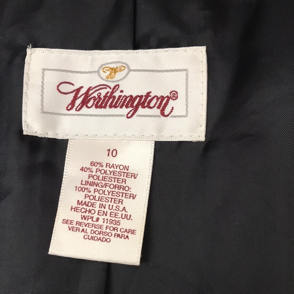 Vintage Worthington grey plaid blazer jacket - Picture 5 of 6